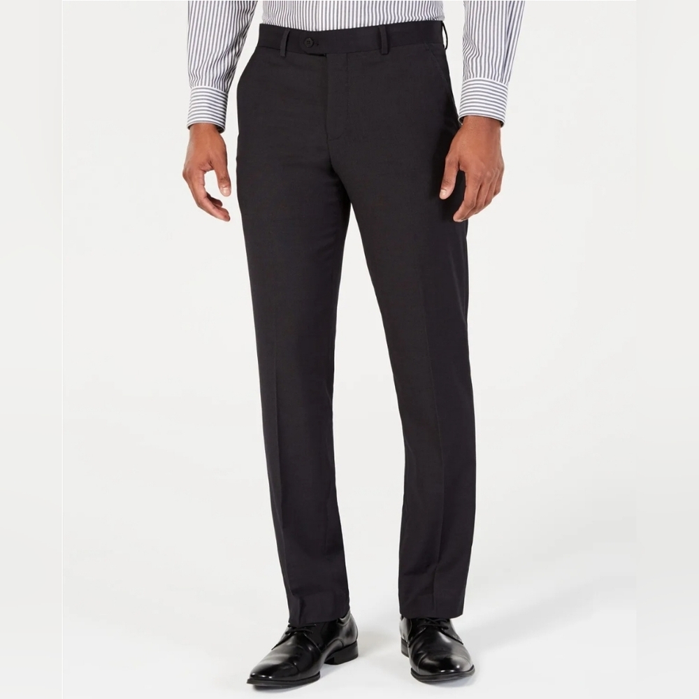 NWT Perry Ellis Men's Dress Pants 32 x 30 Dark Gray Portfolio Modern-Fit Stretch